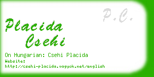 placida csehi business card